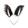 Fox Ears Headband/Hair clips - Black/White