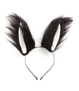 Fox Ears Headband/Hair clips - Black/White