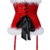 Mrs Claus Black Bow Corset - Image 3