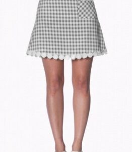 Banned Apparel - Daisy 60's A Line Checked Mini Skirt