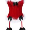 Mrs Claus Black Bow Corset