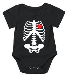 Novelty Baby Onesy Suit - Skeleton Heart