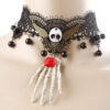 Astrid Lace Skull Choker/With Bone Hand - Image 2