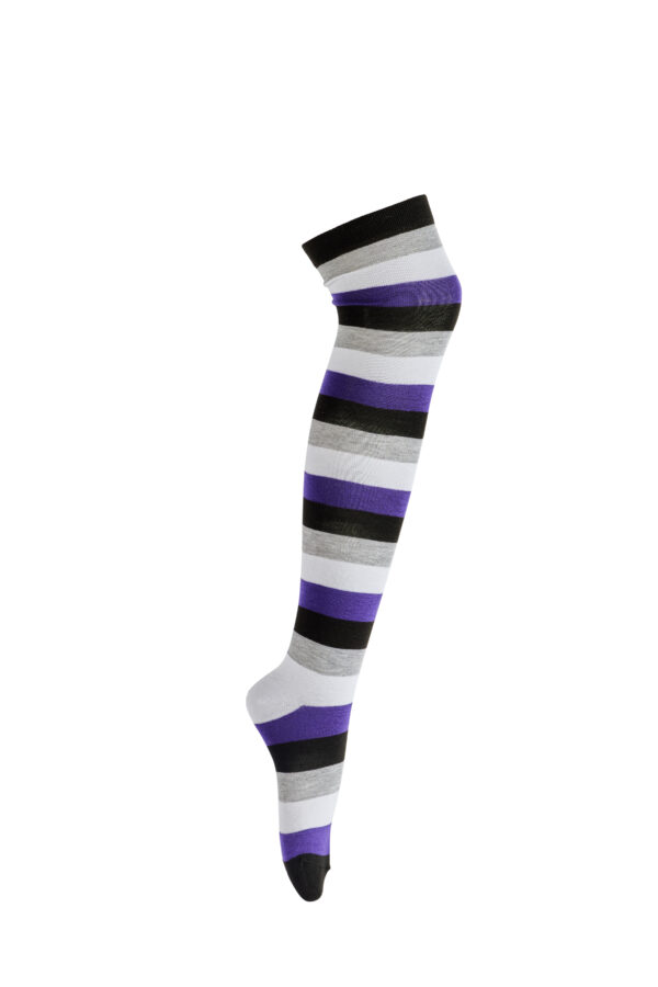 Asexual Pride Over The Knee Socks