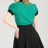Hell Bunny Paradisum Blouse - Green - Image 3
