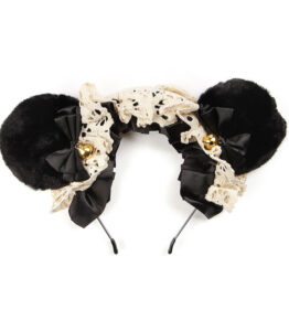 Teddy Bear Ear Headband - Black