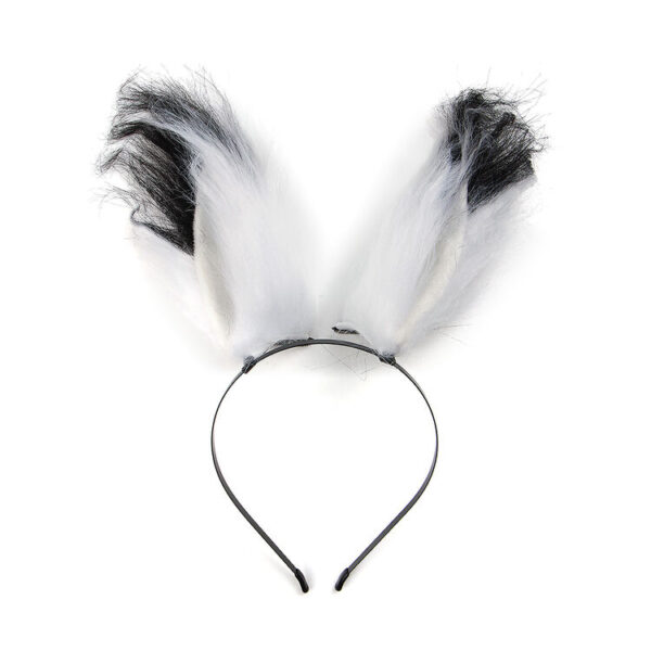 Fox Ears Headband/Hairclips - Black/White