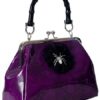 Banned Apparel - Killian Purple Spider & Webb Handbag - Image 2