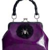 Banned Apparel - Killian Purple Spider & Webb Handbag