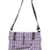 Banned Apparel - Twice The Action Tartan Messenger Hand Bag - Lilac