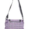 Banned Apparel - Twice The Action Tartan Messenger Hand Bag - Lilac - Image 2