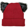 Dark Red Beanie - Cat Ears - Image 3