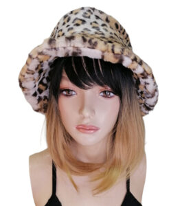 Leopard Fluffy Bucket Hat