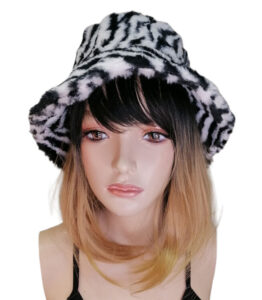 Zebra Fluffy Bucket Hat