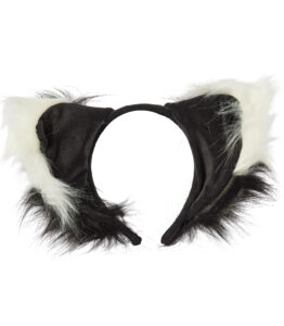 Alana Fur Ear Headband - Black/White