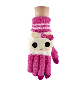 Gloves - Cute Bunny Pink and Dark Pink
