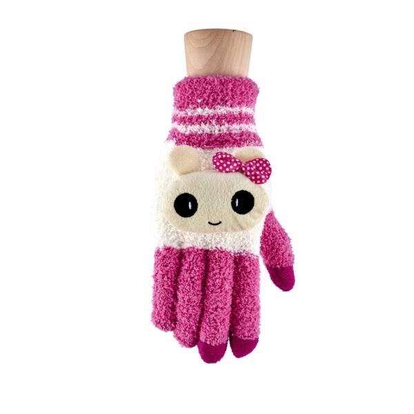 Gloves - Cute Bunny Pink and Dark Pink