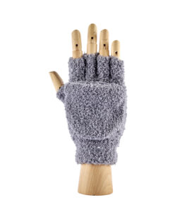 Plain Grey Fingerless Gloves