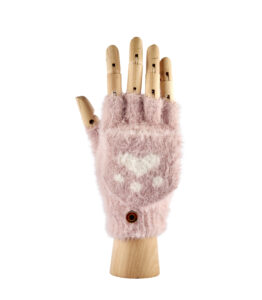 Fingerless Bunny Paw Gloves - Light Pink