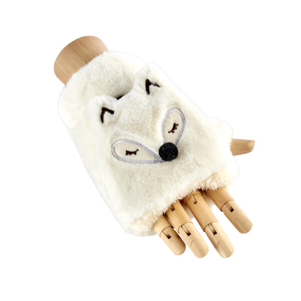 Fox Fur Gloves - White