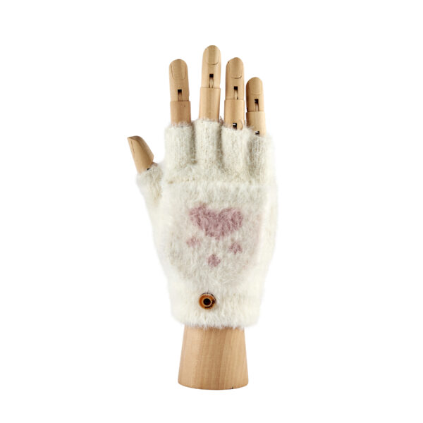 Fingerless Bunny Paw Gloves - White