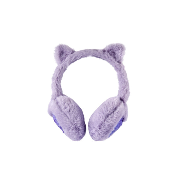Purple Cat Earmuffs / Heart Sequins