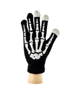 Glow In The Dark Skeleton Gloves - White