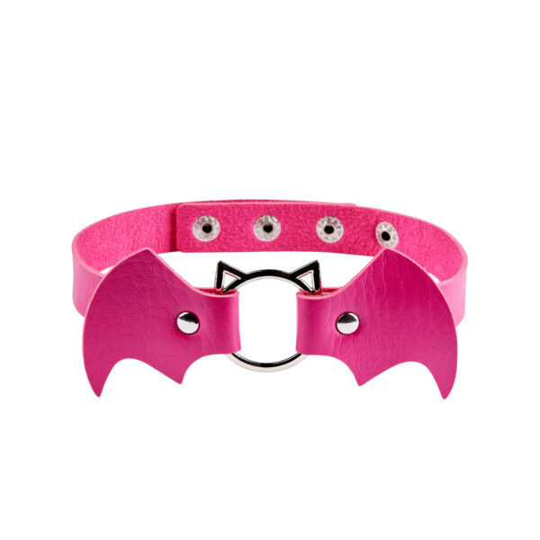 Bat Choker - Dark Pink
