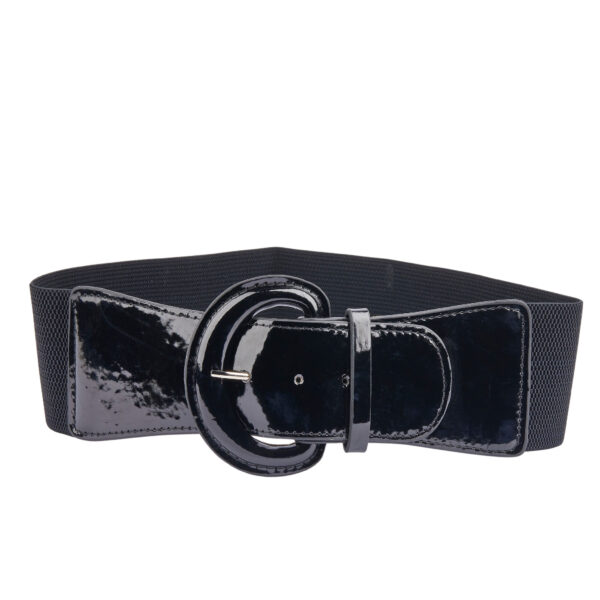 Shiny Black Waist Belt