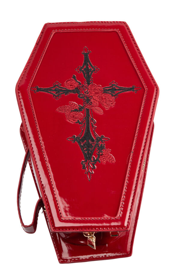 Red Coffin Clutch Bag
