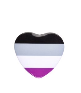 Pride Badge - Asexual Flag - Heart