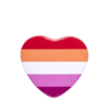 Pride Badge - Lesbian Community Flag - Heart