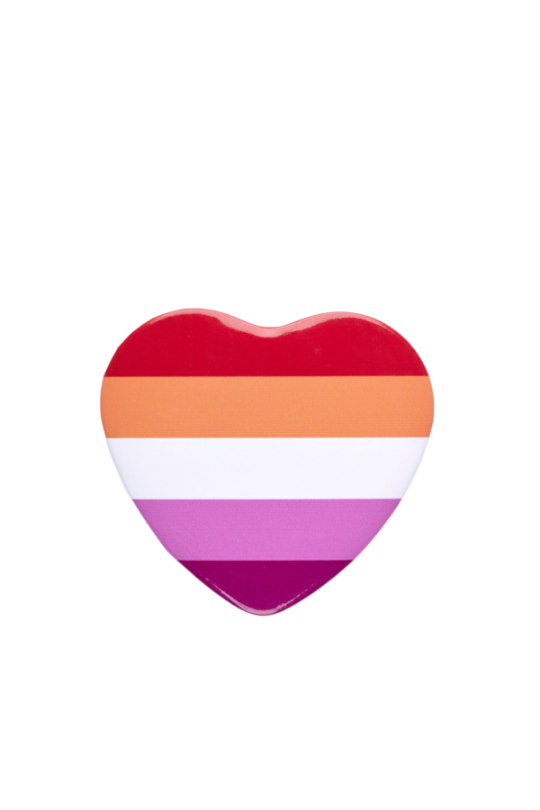 Pride Badge - Lesbian Community Flag - Heart
