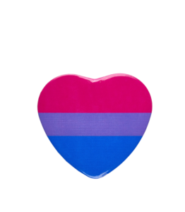 Pride Badge - Bisexual Flag - Heart