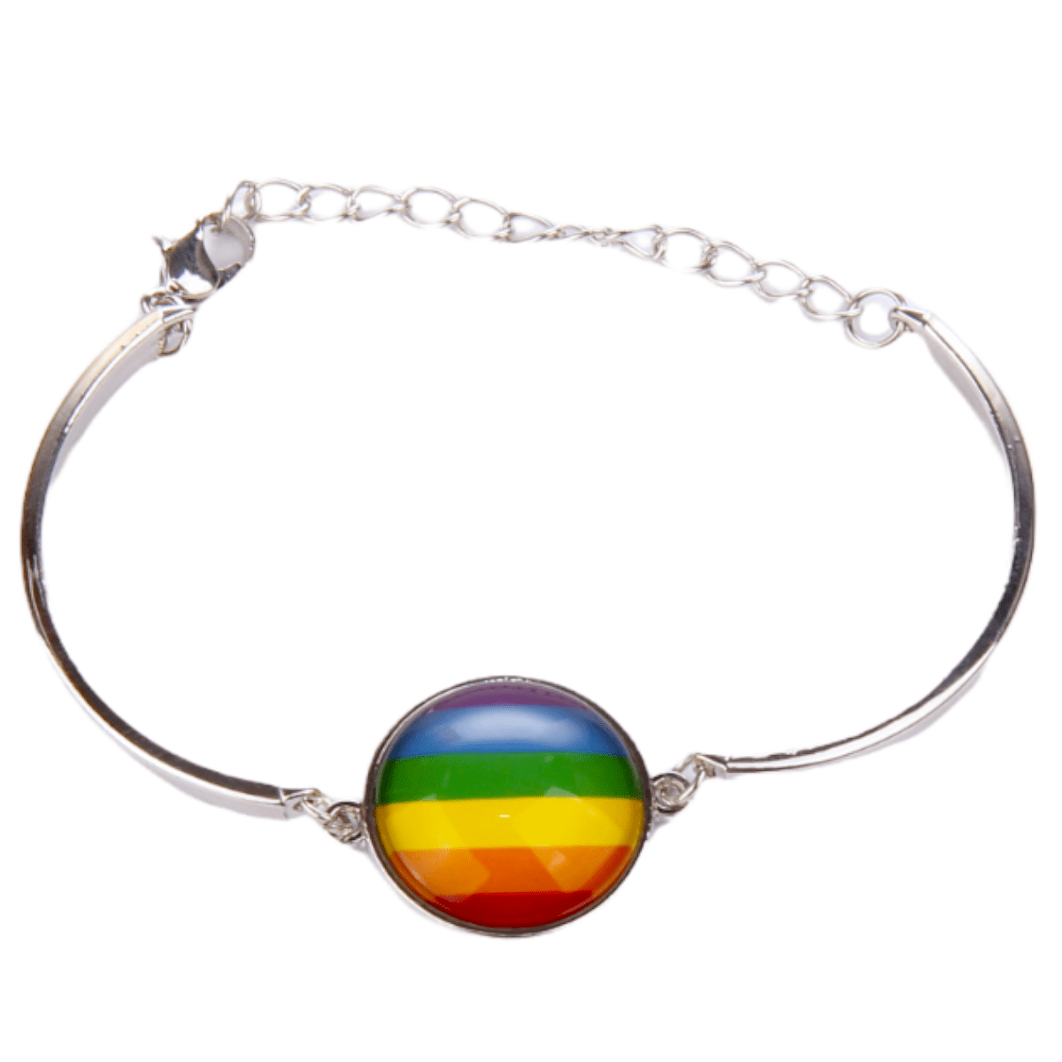 LBSBO Bracciale LGBT Regolabile Con Cuore Rainbow – Metallo E Corda, Regalo Pride