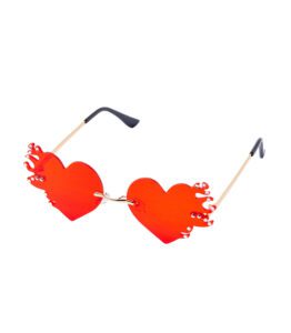 Red Heart Flaming Glasses