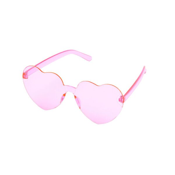Light Pink Love Heart Glasses