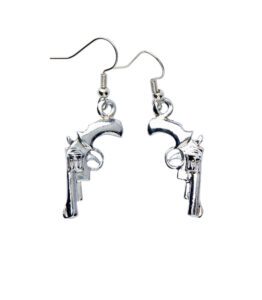Earrings – Silver Guns