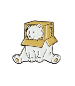 Polar Bear in a Box Pin