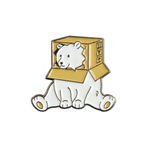 Polar Bear in a Box Pin