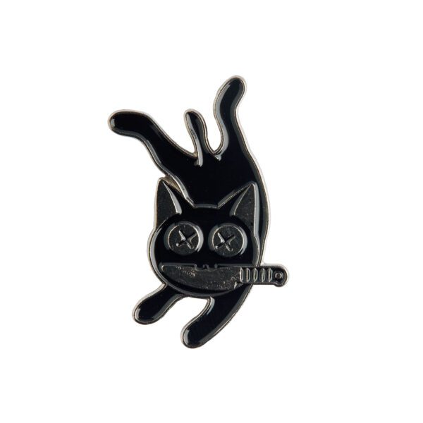 Naughty Cat with Knife Pin