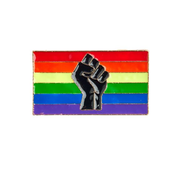 Resist Fist Rainbow Pride Flag Pin