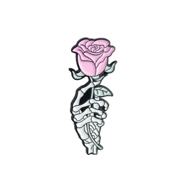 Skeleton Rose Pin