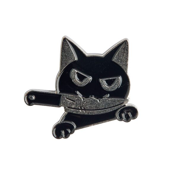 Naughty Cat with Sharp Knife Pin