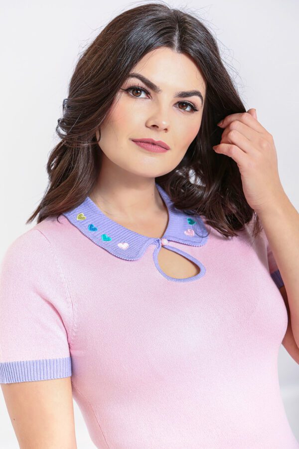 Hell Bunny Lollie Top – Pink