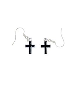 Earrings – Black Crosses