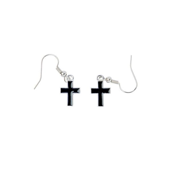 Earrings – Black Crosses