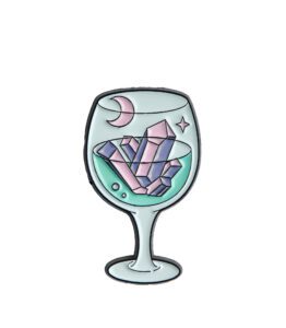Crystals and Wine Pin