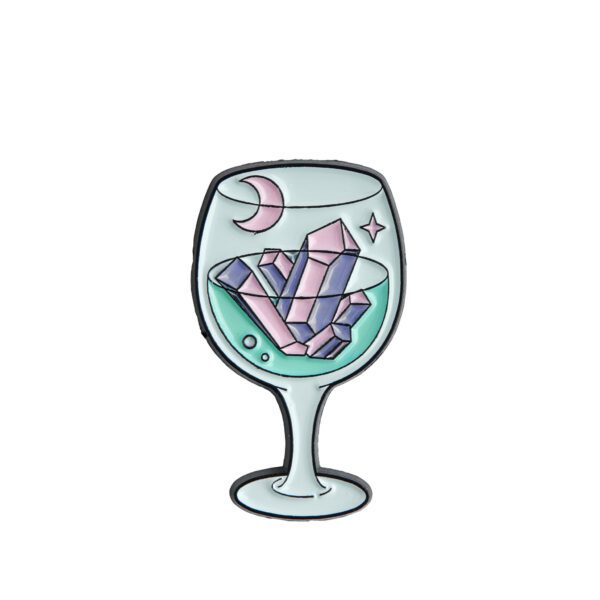 Crystals and Wine Pin