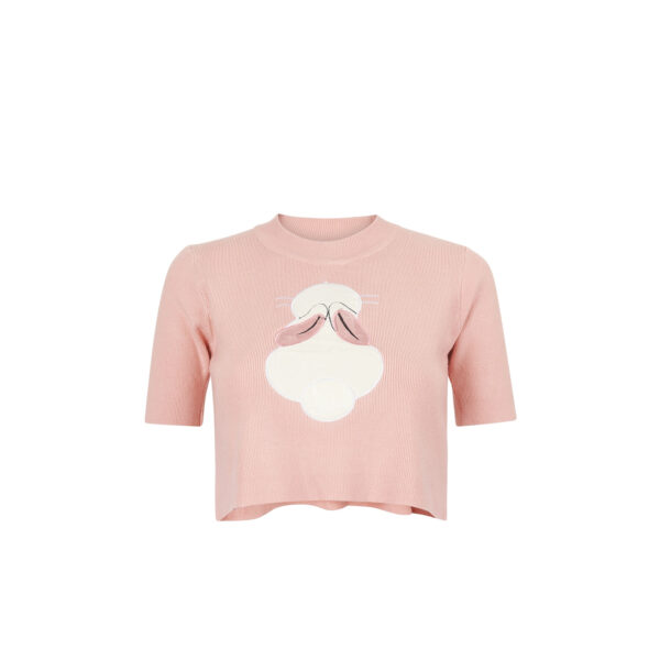 Bunny Print Top – Pink